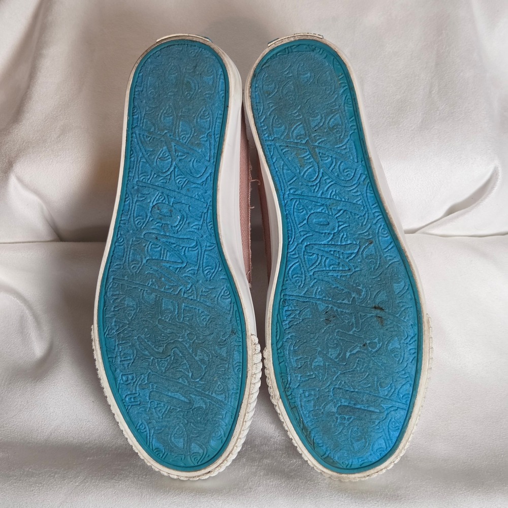 Blowfish Malibu Marley Womens 9 Pink Canvas Slip On Sneakers Distressed - Picture 9 of 9